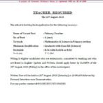 TEACHER WANTED
