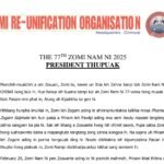 The 77th Zomi Nam Ni 2025 President Thupuak | Getin Lamka