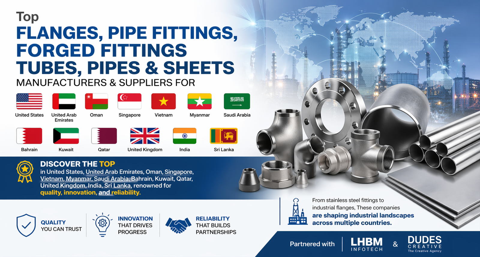 You are currently viewing Top Flanges, Pipe Fittings, Forged Fittings Tubes, Pipes & Sheets Manufacturers